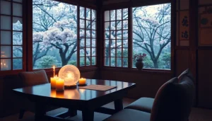 キャンドルとクリスタルボールが特徴の穏やかな占い空間で、電話占い当たるの静けさを体験してください。