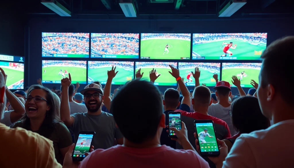 Exciting depiction of the 토토스토리 sports betting community with live sports events.