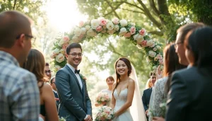 Captivating wedding photographer capturing heartfelt moments during a ceremony.
